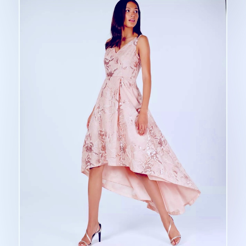SOLD- CALVIN KLEIN
Stunning Sequined High-Low Gown